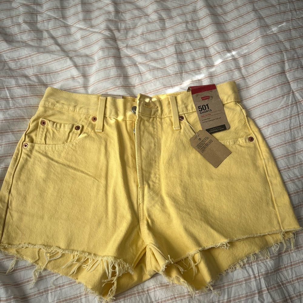 Levi's Women's Sunny Yellow Jean Shorts